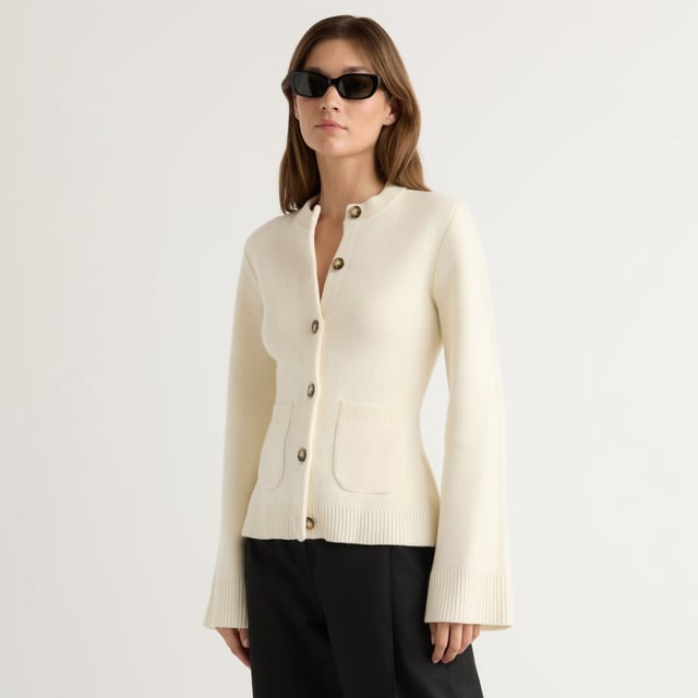 Eames Organic Cotton-Wool Button Cardigan
