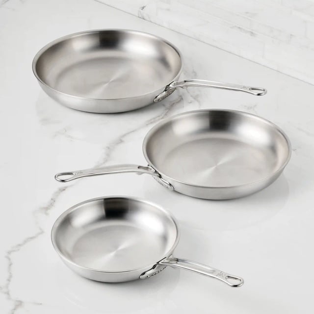 Commercial Clad Stainless Steel Skillets