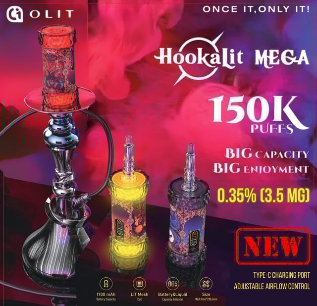 Olit HookaLit Mega 150K 0.35% Disposable
