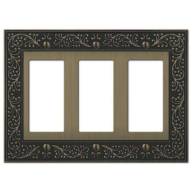 English Garden Brushed Brass 3 Rocker (GFI)