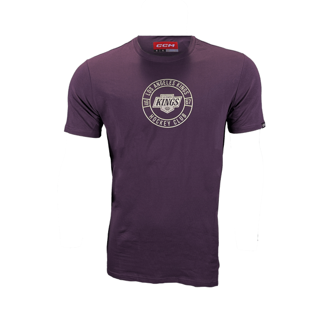 LA Kings Purple Circle Logo Hockey Short Sleeve Shirt