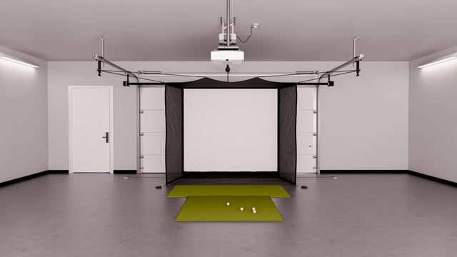 Trackman iO Garage Golf Simulator Package