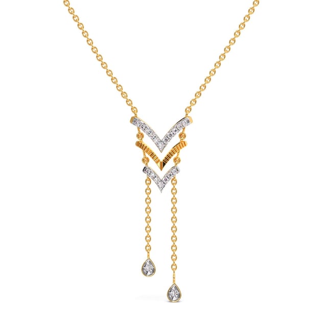 Elegant Swoop Diamond Lariat Necklace
