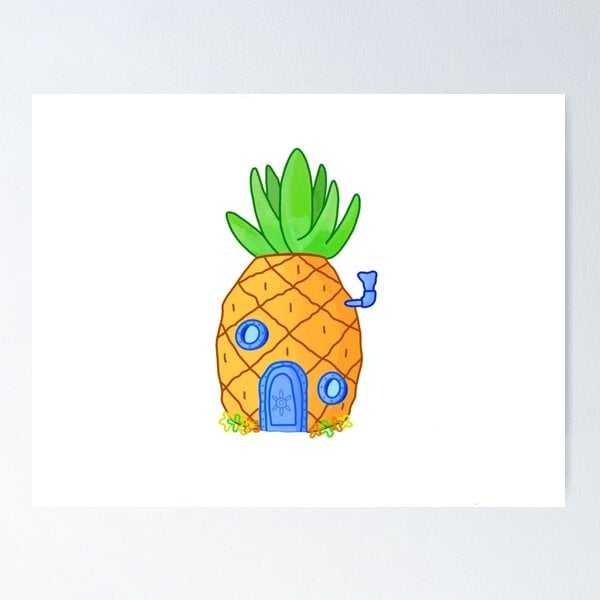 spongebob pineapple sticker Poster