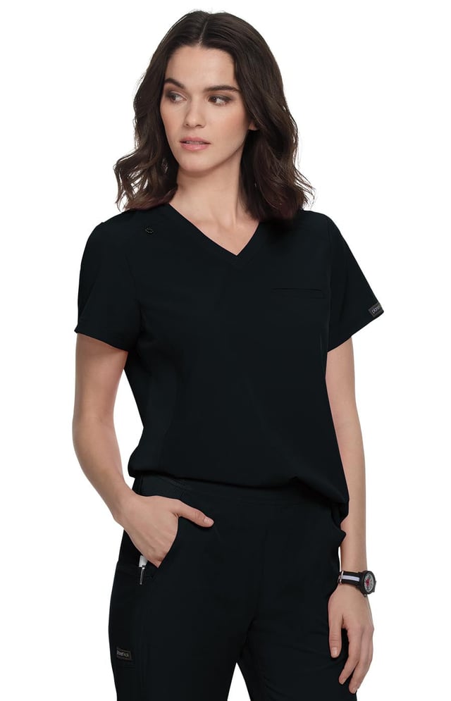 Planet koi Renew Women's 1-Pocket Eco-Friendly Tuck-In Scrub Top
