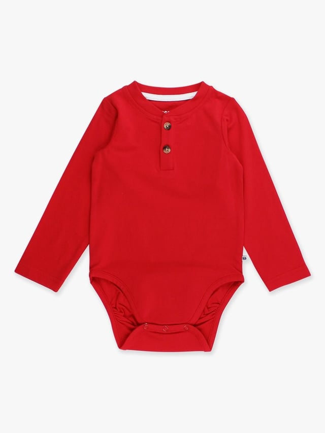 Knit Long Sleeve 2-Button Henley Bodysuit