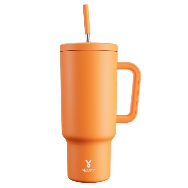 40oz Tumbler With Straw Monochrome Collection-Orange