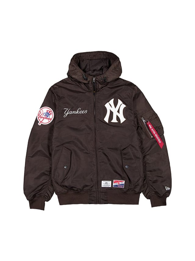 NEW YORK YANKEES X ALPHA X NEW ERA L-2B BOMBER JACKET (BURNT WOOD)