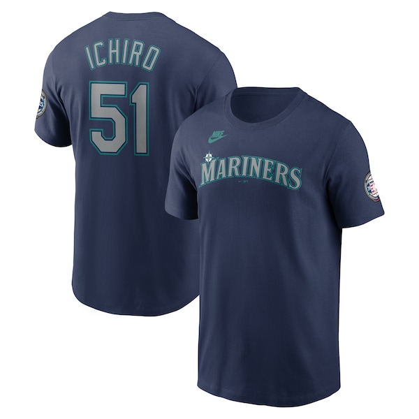 Men's Seattle Mariners Ichiro Suzuki Nike Navy 2025 National Baseball Hall of Fame Name & Number T-Shirt