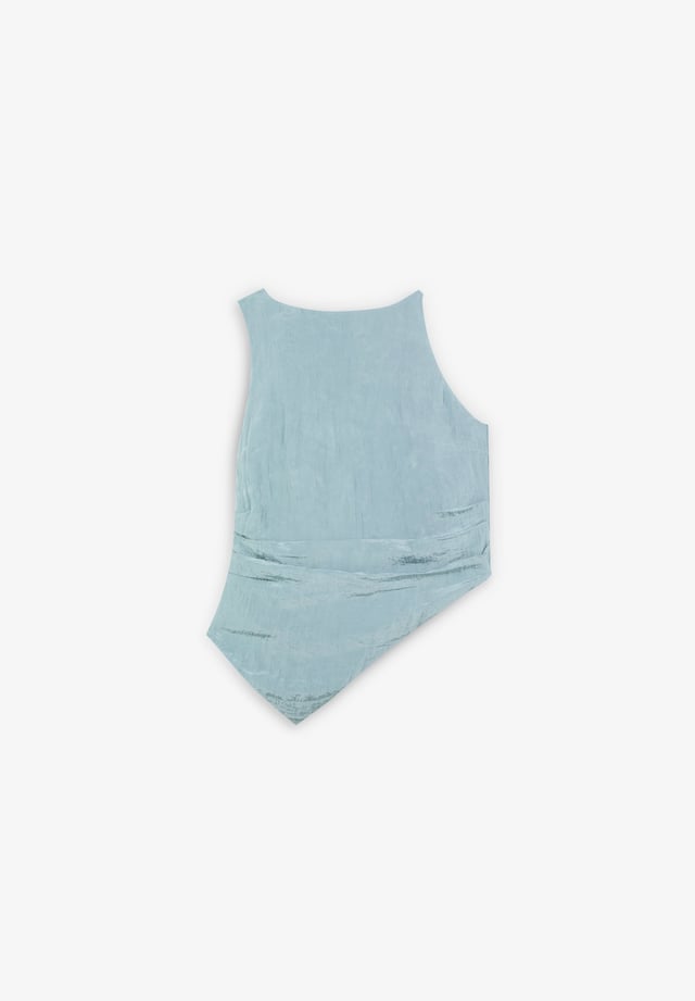 TOP PLISSÉ ASYMÉTRIQUE