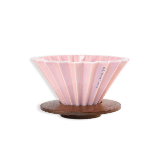 Origami Medium Sakura Pink Dripper with Holder