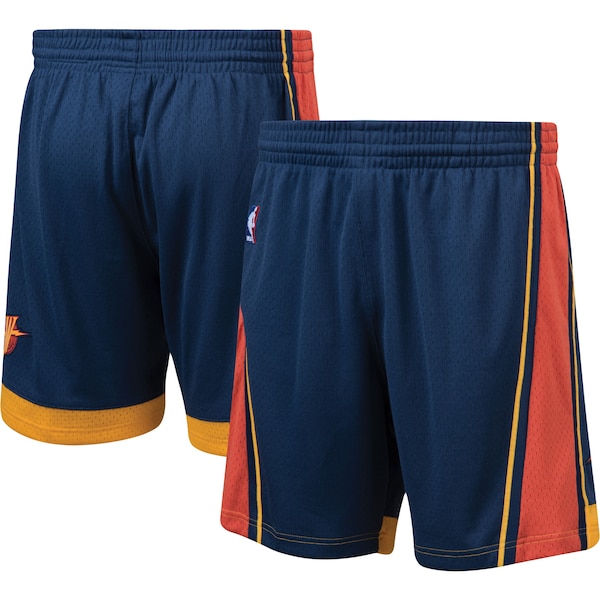Men's Golden State Warriors Mitchell & Ness Navy Hardwood Classics Swingman Team Shorts