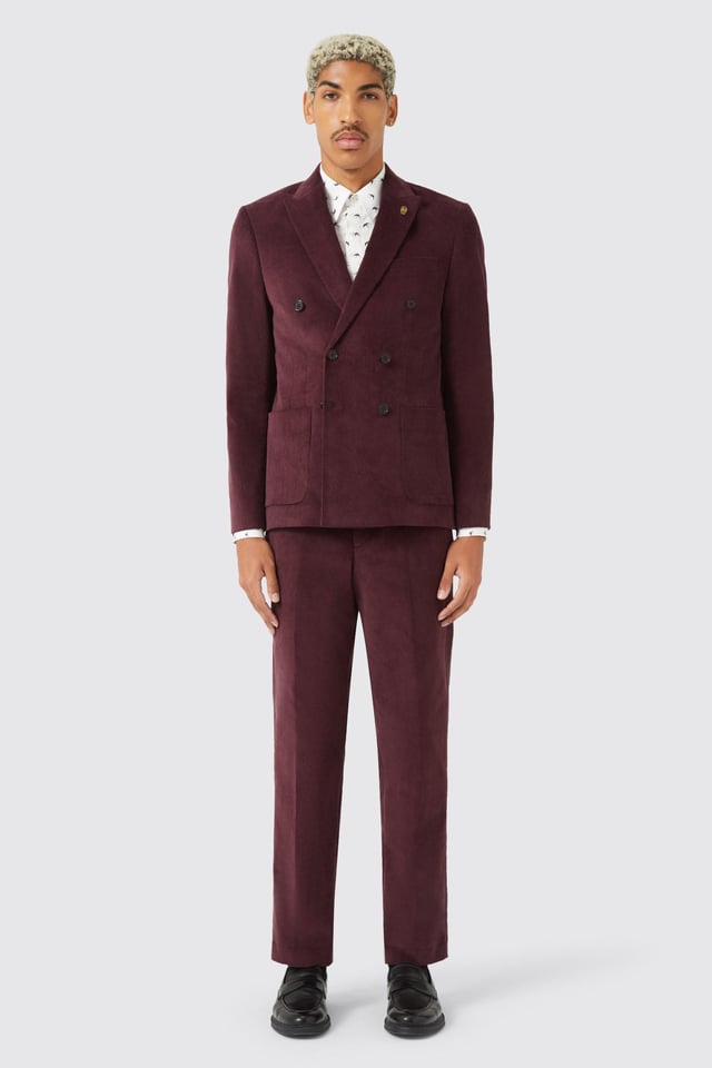 Makowski Slim Fit Beige Jacquard Suit