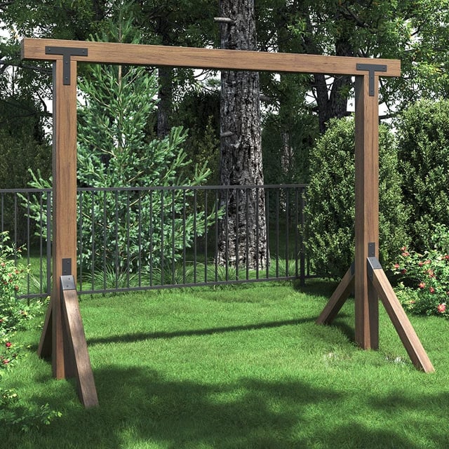 Amish Casual DIY Heavy Duty Swing Stand With Legs Bracket Hardware Kit (No Wood)