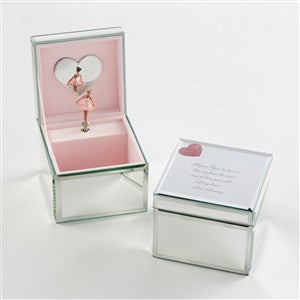 Engraved Baby Message Mirrored Ballerina Musical Jewelry Box
