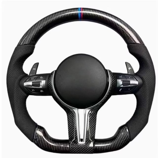 Carbon Fiber Steering Wheel for BMW M3 M4 M5 E46 E90 E70 E71 F30 F10 F35 F22 F18 F07 F01 M Series Sports Car Steering Wheel
