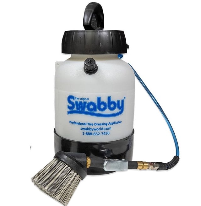 Plastic 1 Gallon Tire Dressing Application Tank w/ 6" Dressing Brush