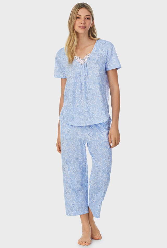 Blooming Paisley Capri Pajama Set