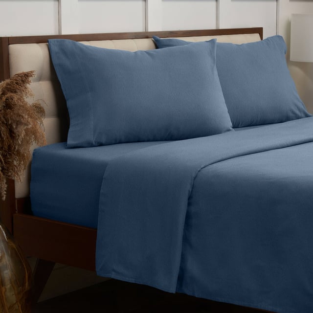 Flannel Cotton Sheet Set, Lightweight 160GSM