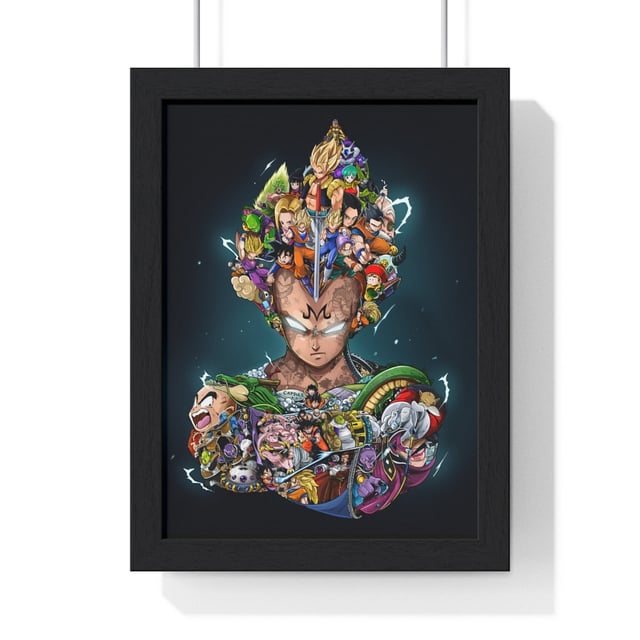VEGETA COLOR FRAMED POSTER