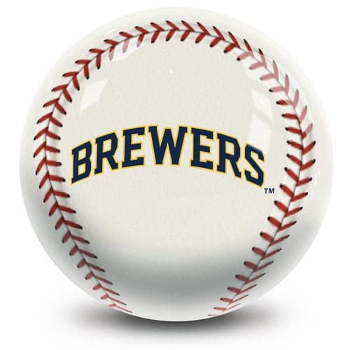 KR Strikeforce MLB Milwaukee Brewers Baseball Design Bowling Ball