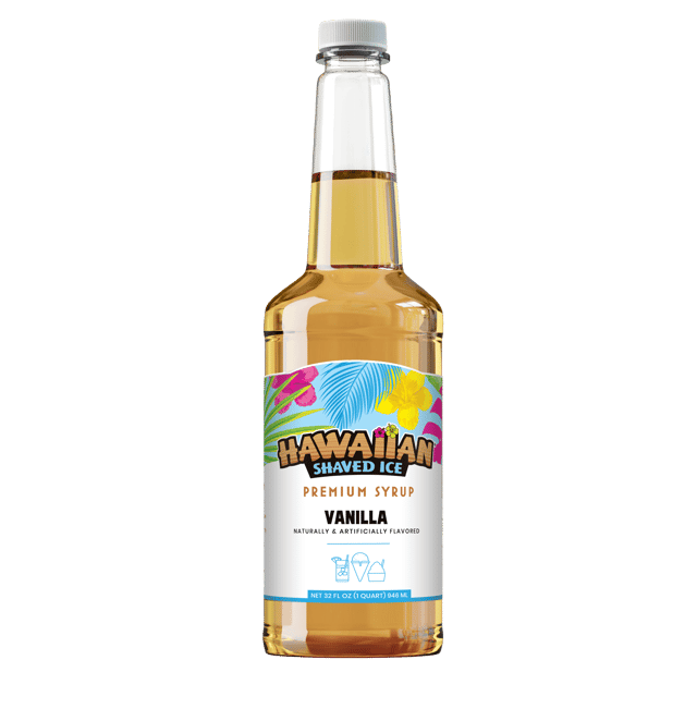 Vanilla Shaved Ice & Snow Cone Flavored Syrup - Quart
