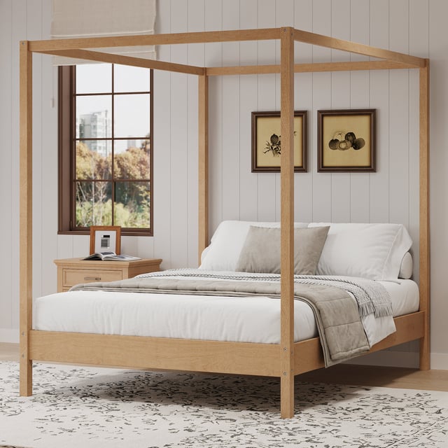 Solid Wood Canopy Bed