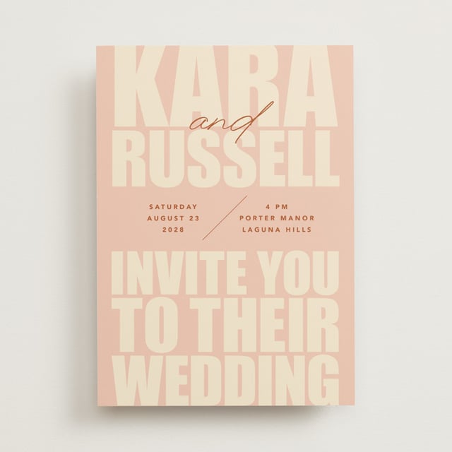 Typographical Poster Folded Wedding Thank You Cards by Stacey Day