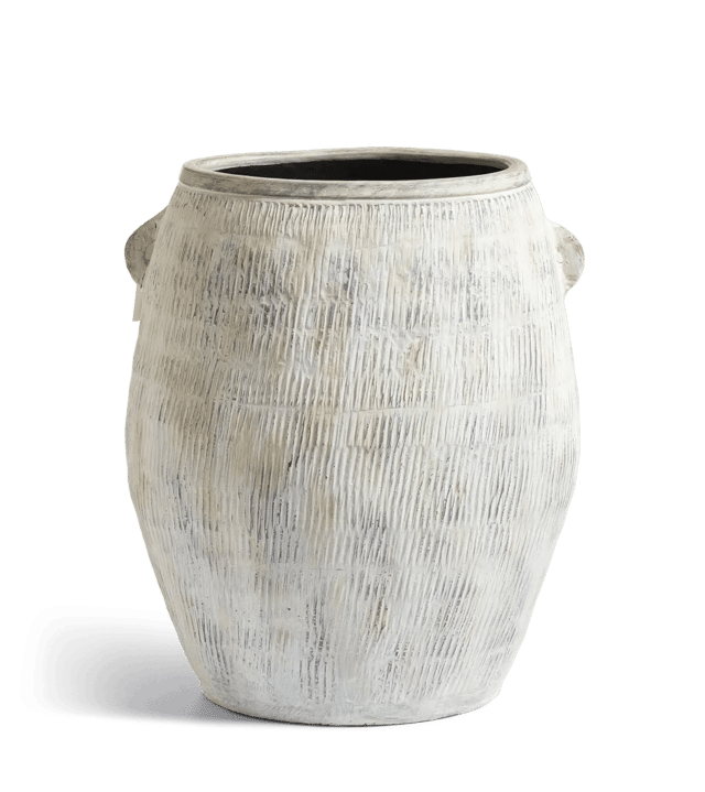 Tall Chasca Planter - Brushed White 