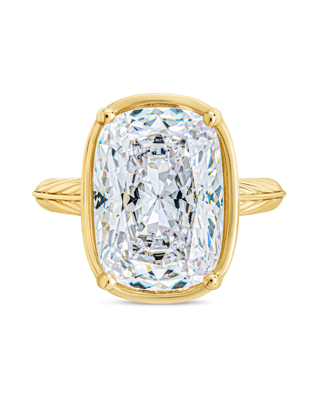 Sterling Silver Elongated Cushion Cocktail Ring
