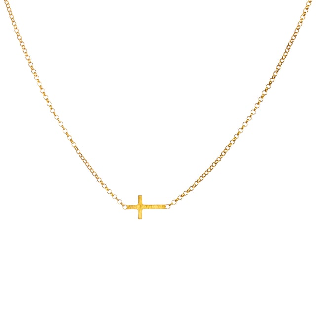 Faith Sideways Cross Necklace