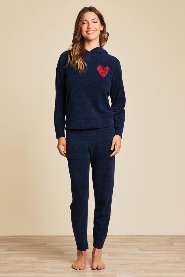 Cozychic Ultra Lite® Embroidered Heart Hoodie