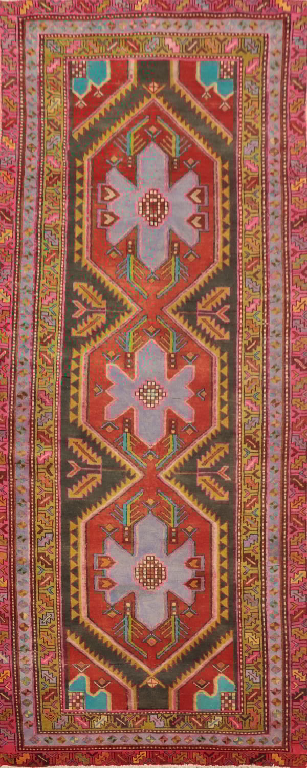 Animals Wool Design Meshkin Persian Runner Rug 4x10