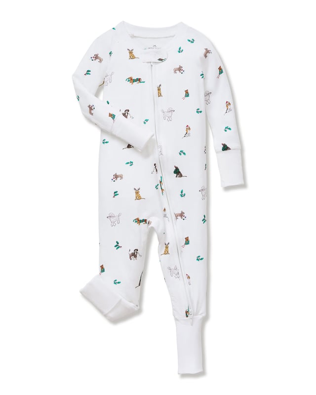 Baby's Pima Peekaboo Romper in Jingle Paws