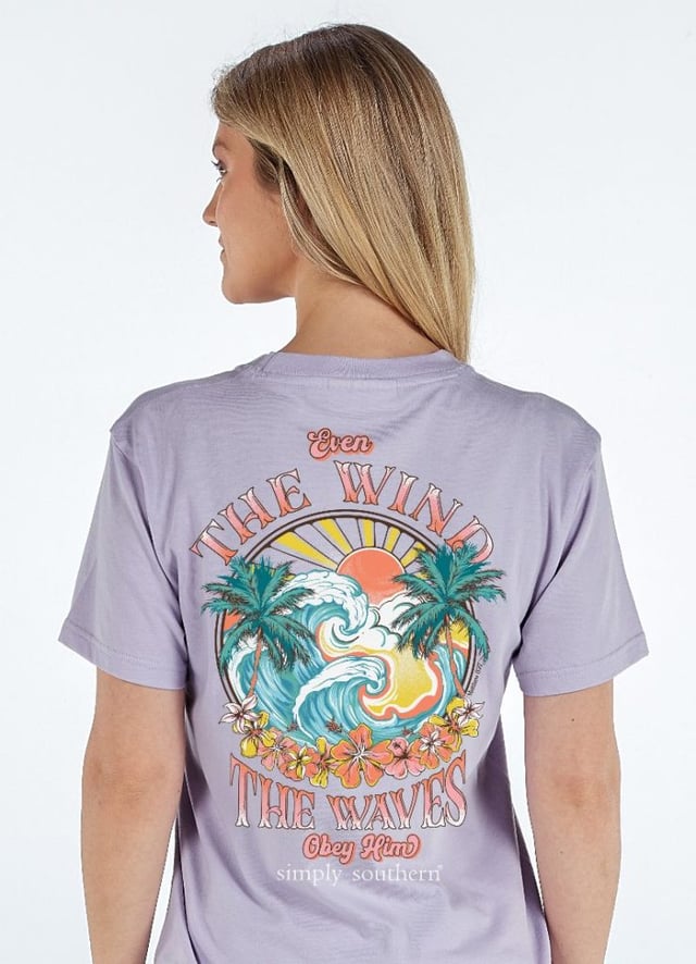 Simply Southern Obey Him Lilac T-Shirt