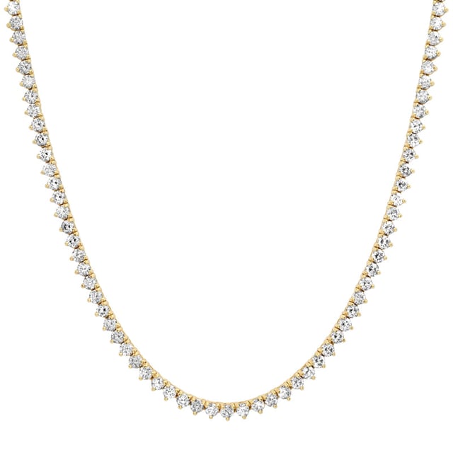 3-Prong Diamond Tennis Necklace