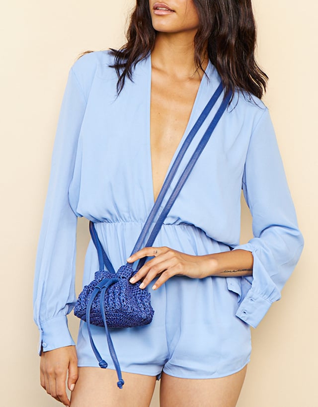 Penelope Mini Crochet Crossbody Bag-Cobalt