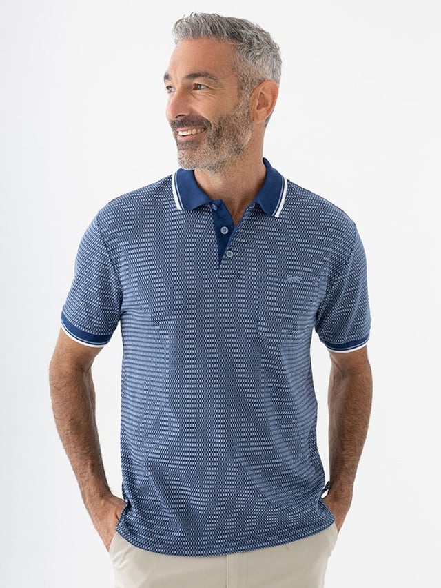 Cougars Jacquard Polo Royal Sky