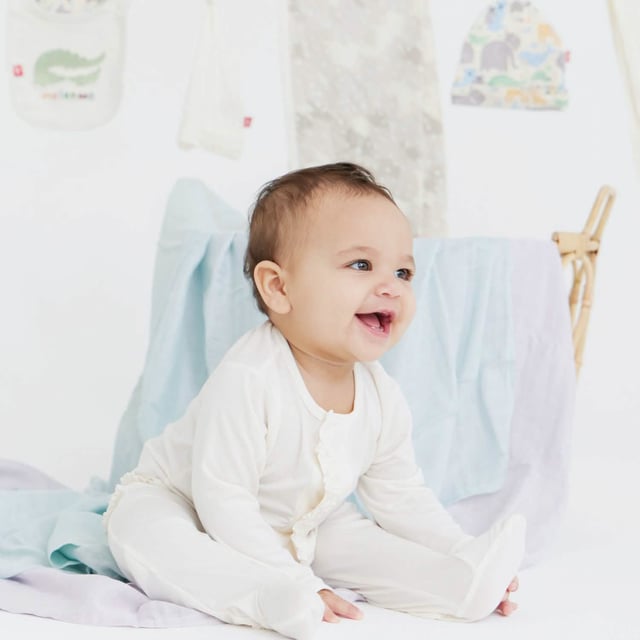 egret modal magnetic parent favorite footie with ruffles