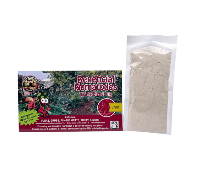 Beneficial Nematodes Triple Blend – Targets Fleas, Grubs, Fungus Gnats, Thrips & More