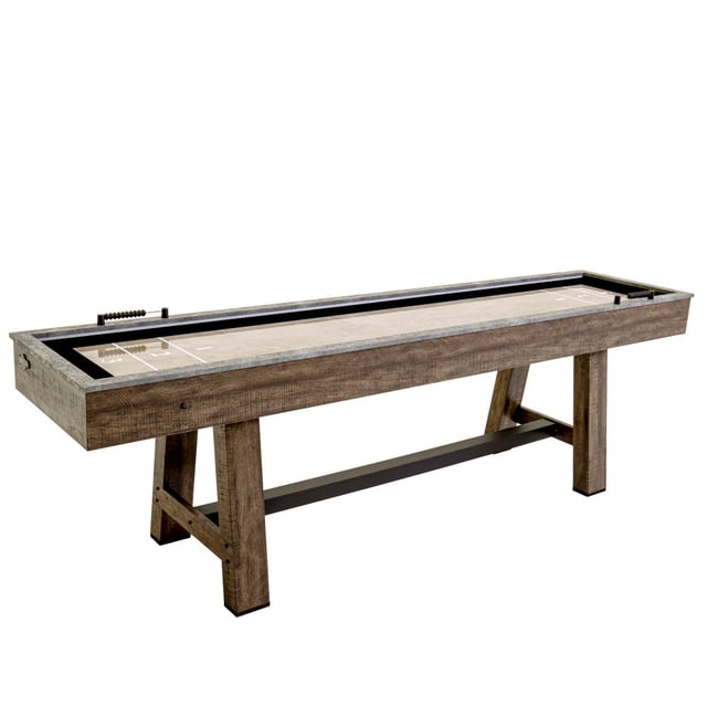 Stonebridge 9' LED Light Up Shuffleboard Table with Bonus Bowling Game