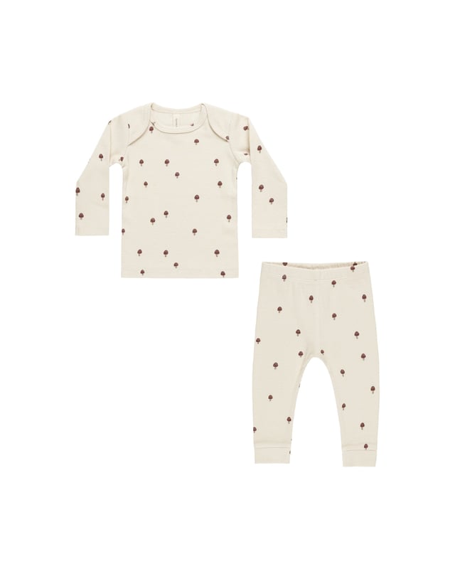 Ribbed Tee + Legging Set | Mushrooms