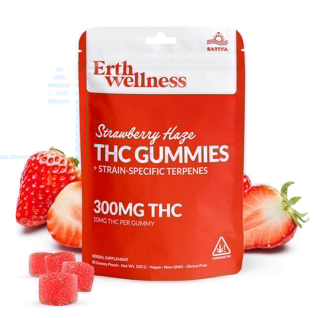Δ9 THC Gummies - Strawberry Haze - Strain Specific (Sativa) - 300mg