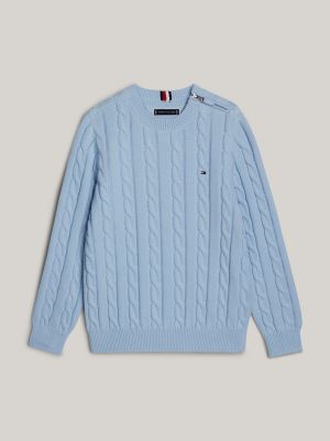 Kids' Cable Knit Crewneck Sweater