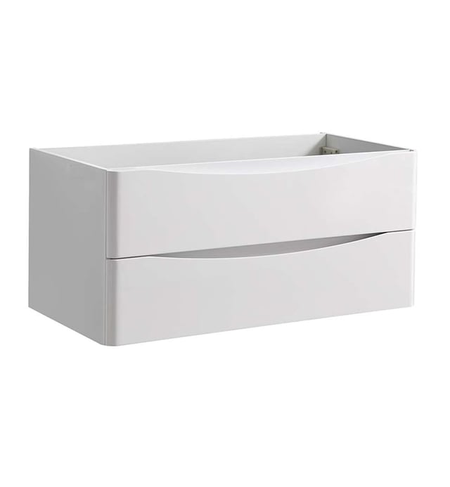 Fresca  FCB9040WH Tuscany 40" Glossy White Floating Modern Bathroom Vanity
