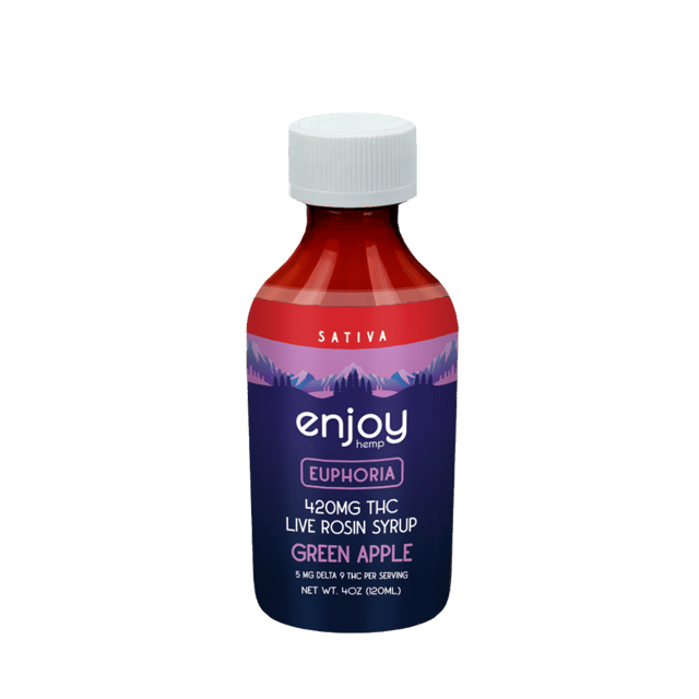 Euphoria Delta 9 THC Live Rosin Syrup 420mg - Green Apple