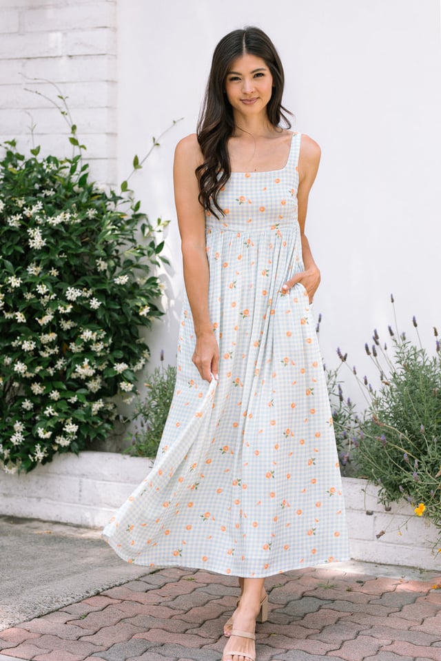 Soleil Babydoll Gingham Dress