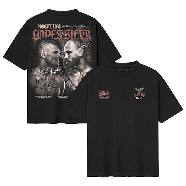 Men's Black Noche UFC 2025 Lopes vs. Silva Matchup T-Shirt