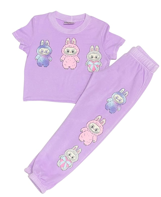 Firehouse Labubu Doll Trio Sweatpant - Grape