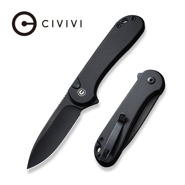 CIVIVI Button Lock Elementum II Flipper Knife G10 Handle (2.96" Nitro-V Blade) C18062P-1
